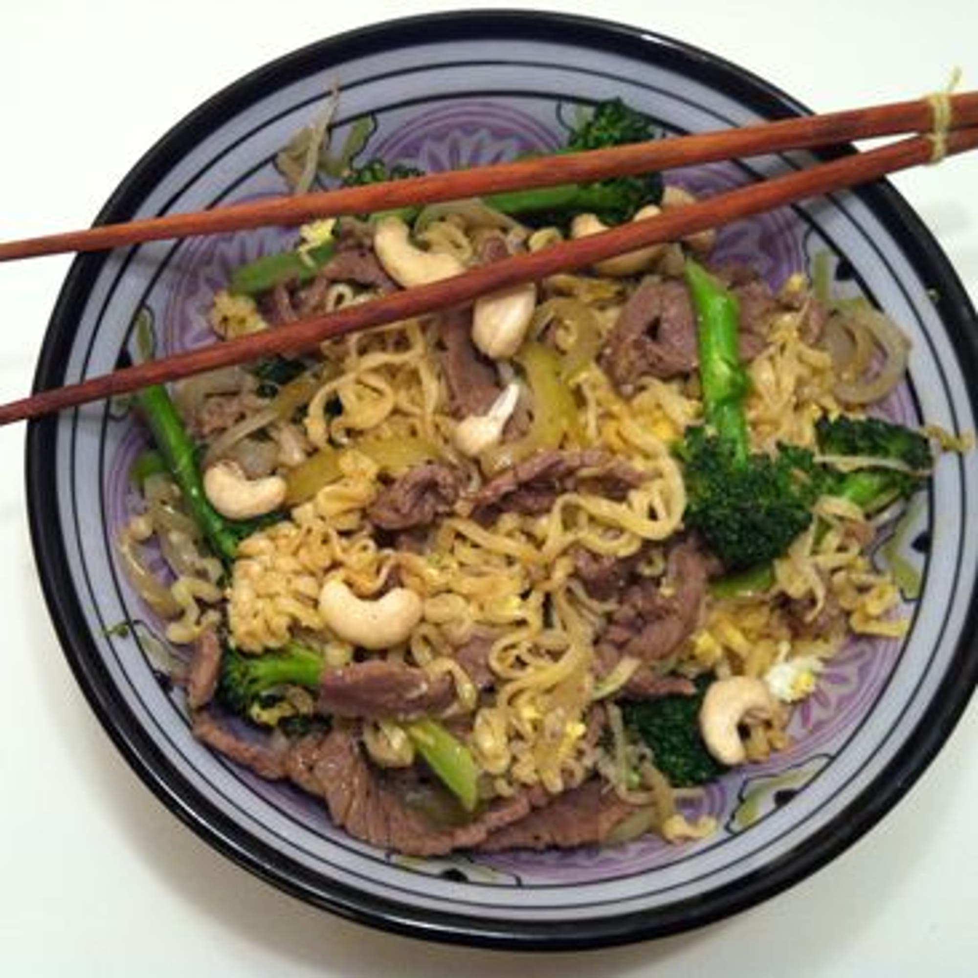 Pad thai med lövbiff