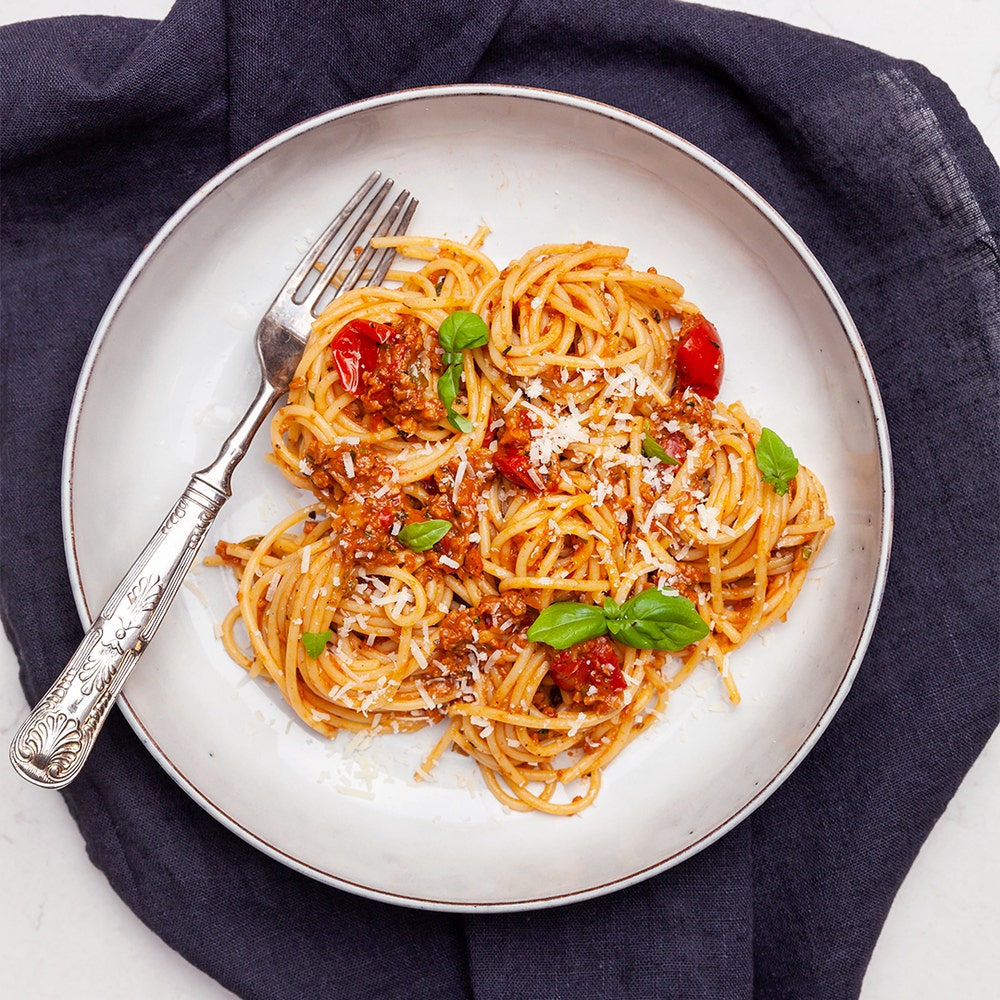 Vegetarisk spaghetti bolognese