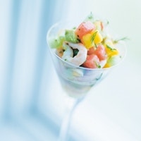 Räkcocktail med mango och lime