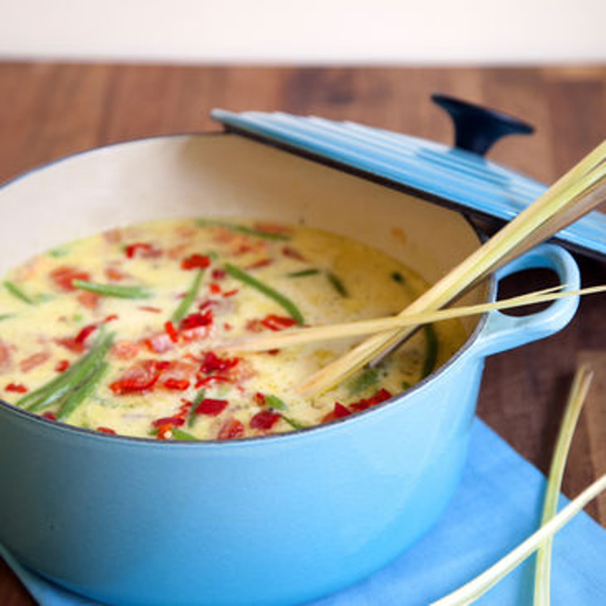 Tom Kha Gai Thailändsk kycklinggryta med ris