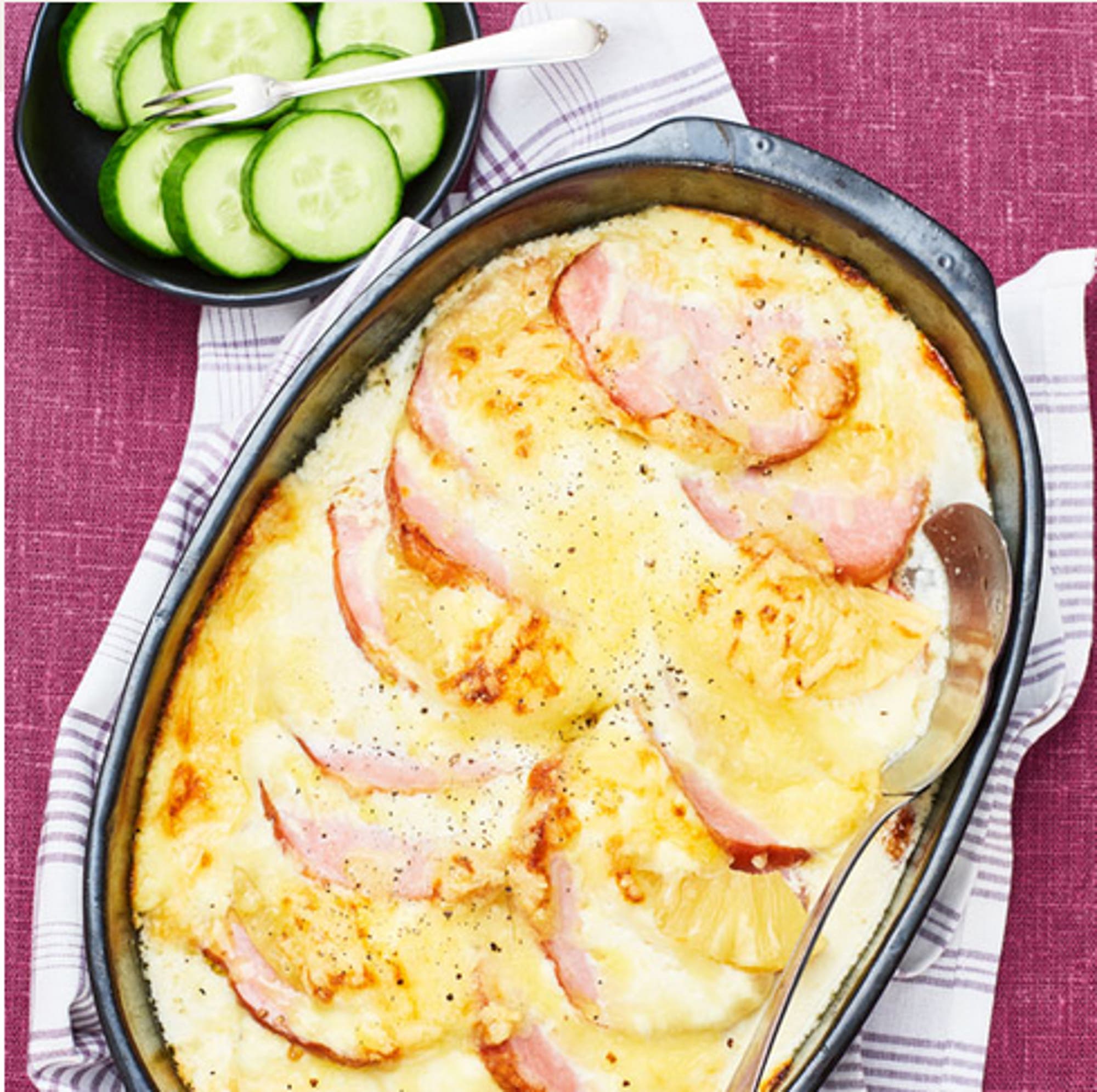 Gratinerad kassler med ananas