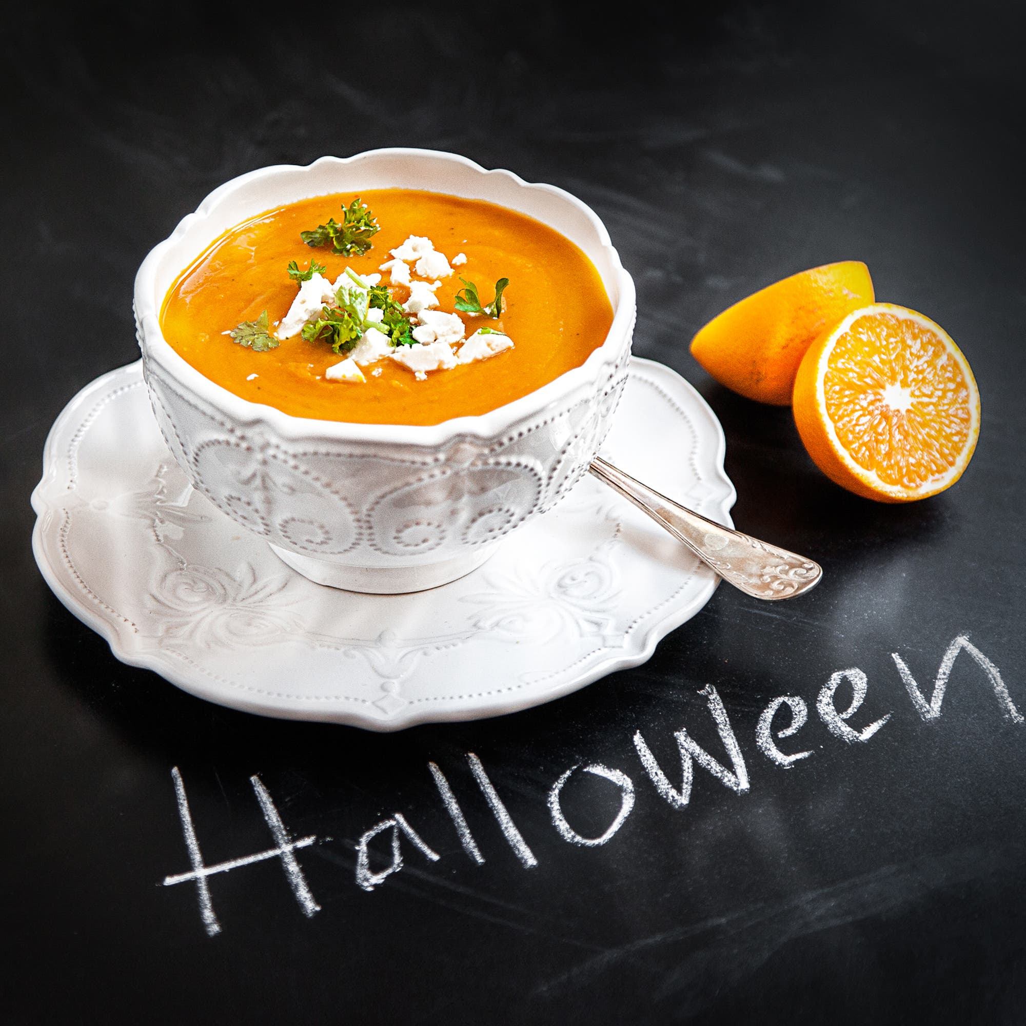 Saffransdoftande pumpasoppa med ingefära