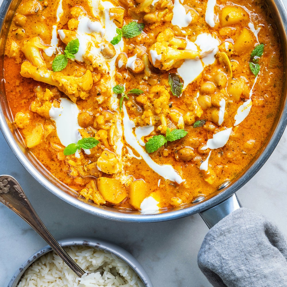 Aloo gobi med ris