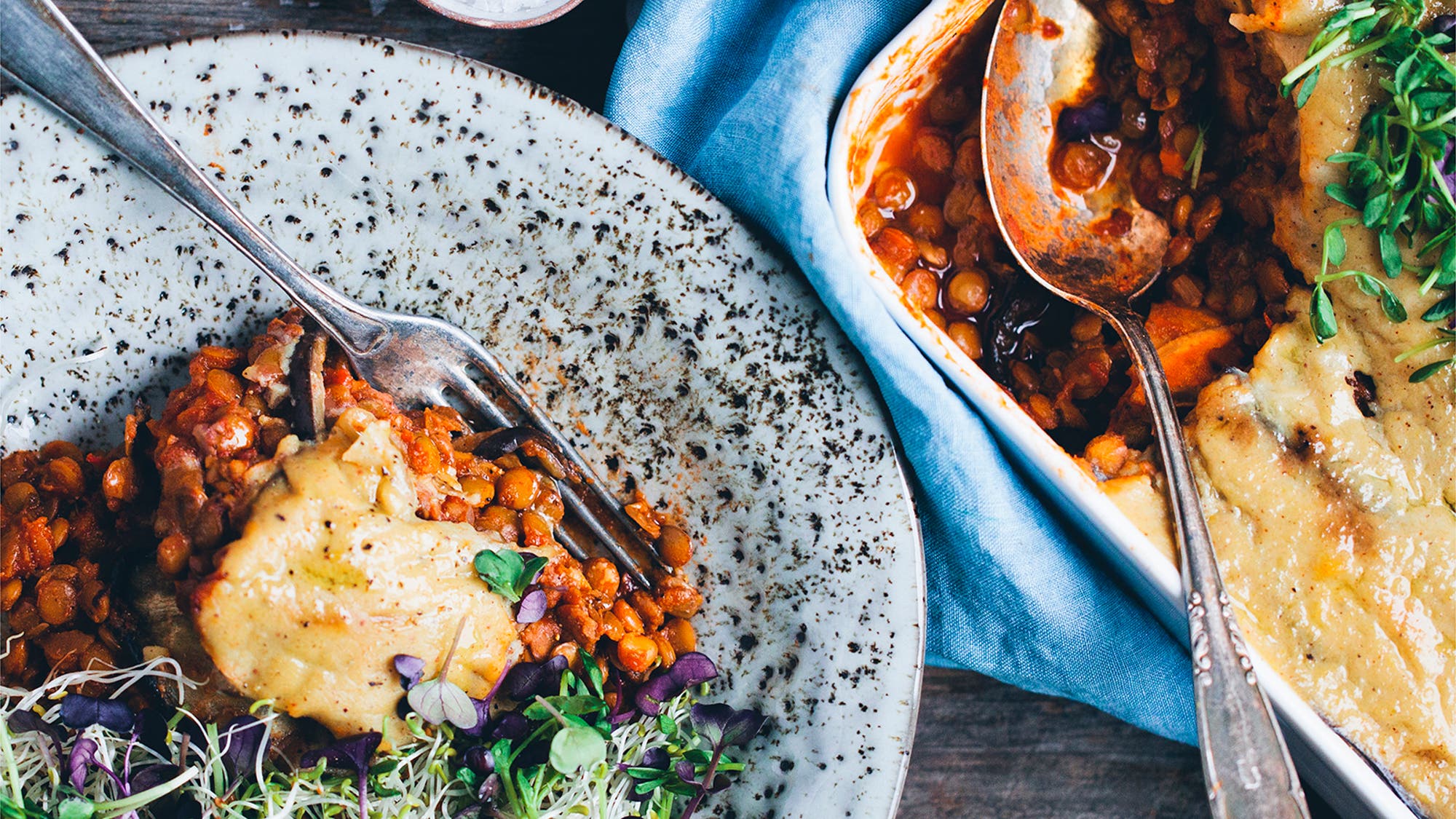 Moussaka med sötpotatis & aubergine