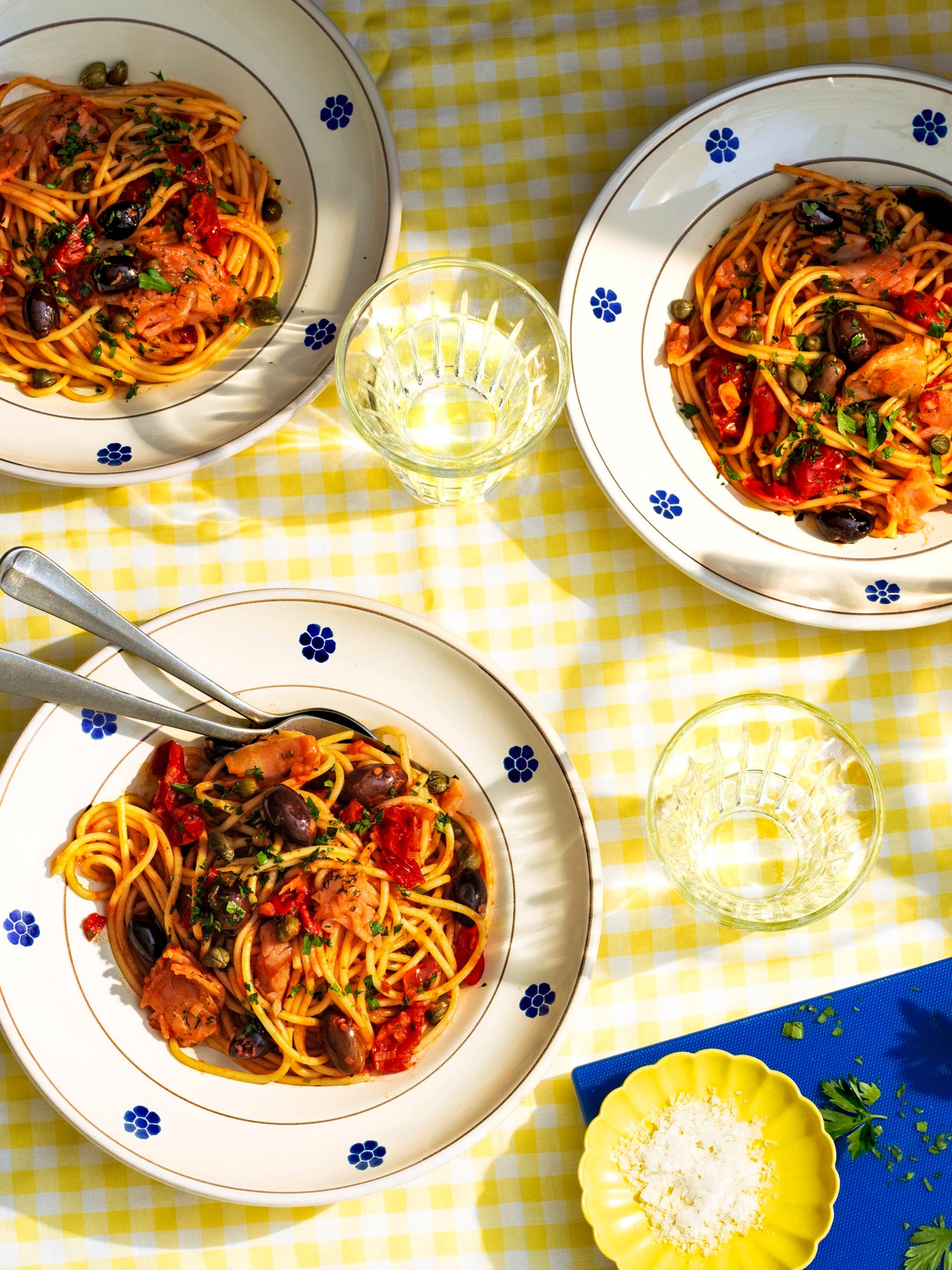 Puttanesca med gravad lax