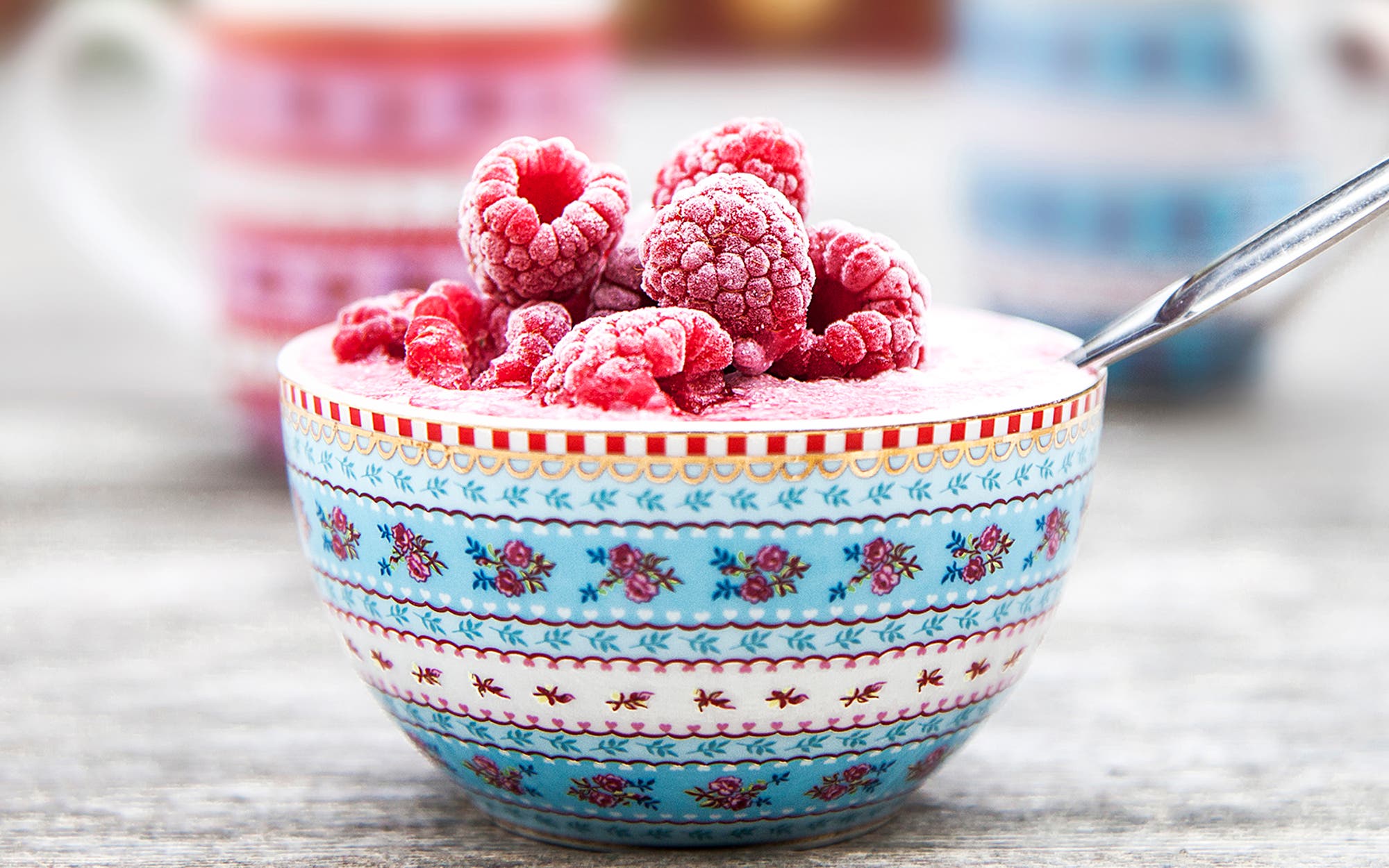 Chiapudding med hallon