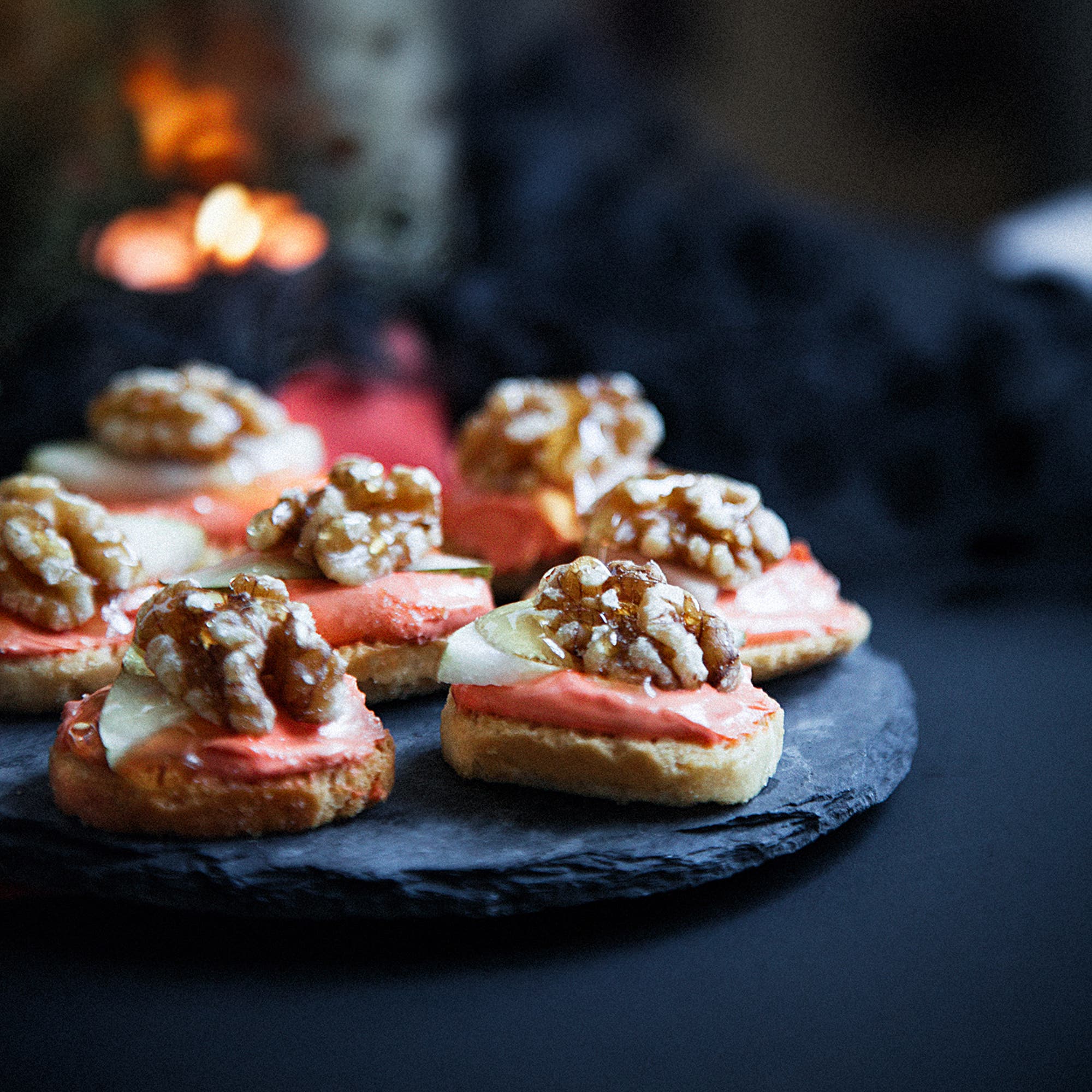 Crostini med chèvre till Halloween