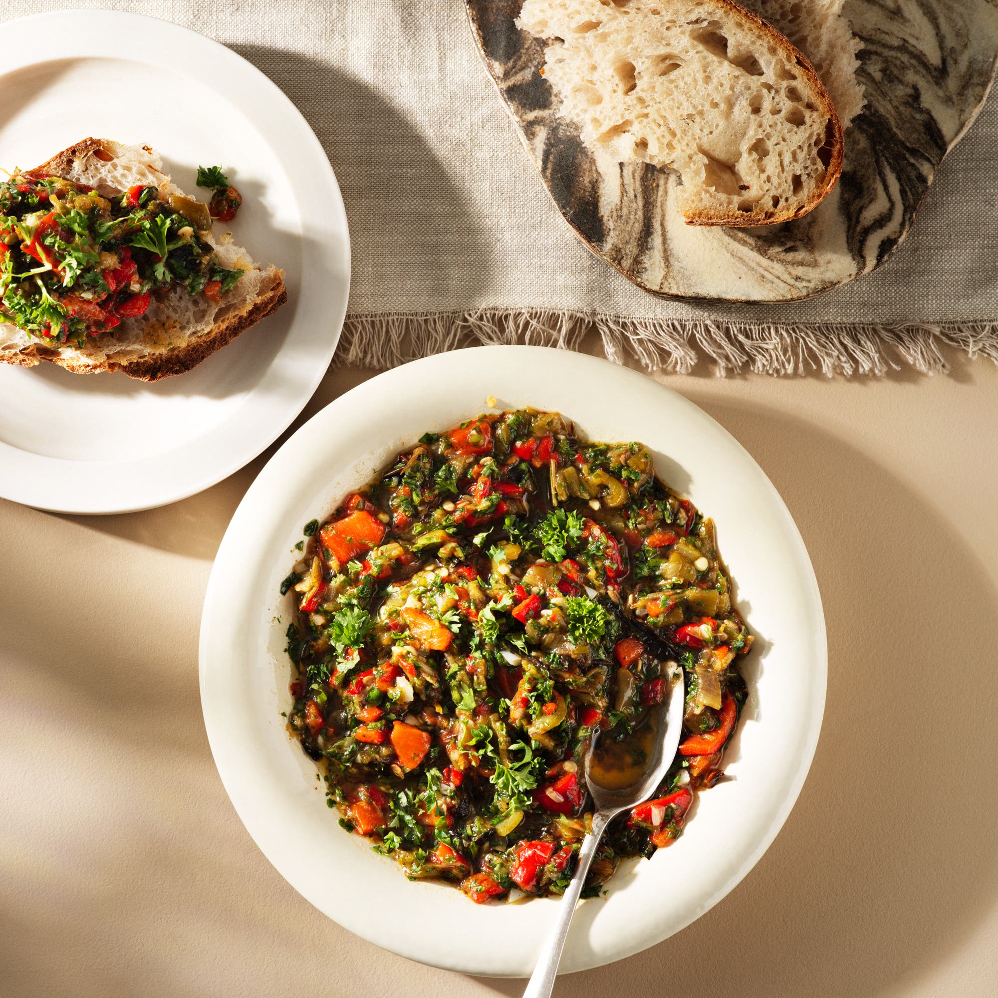 Grillad paprika-chimichurri