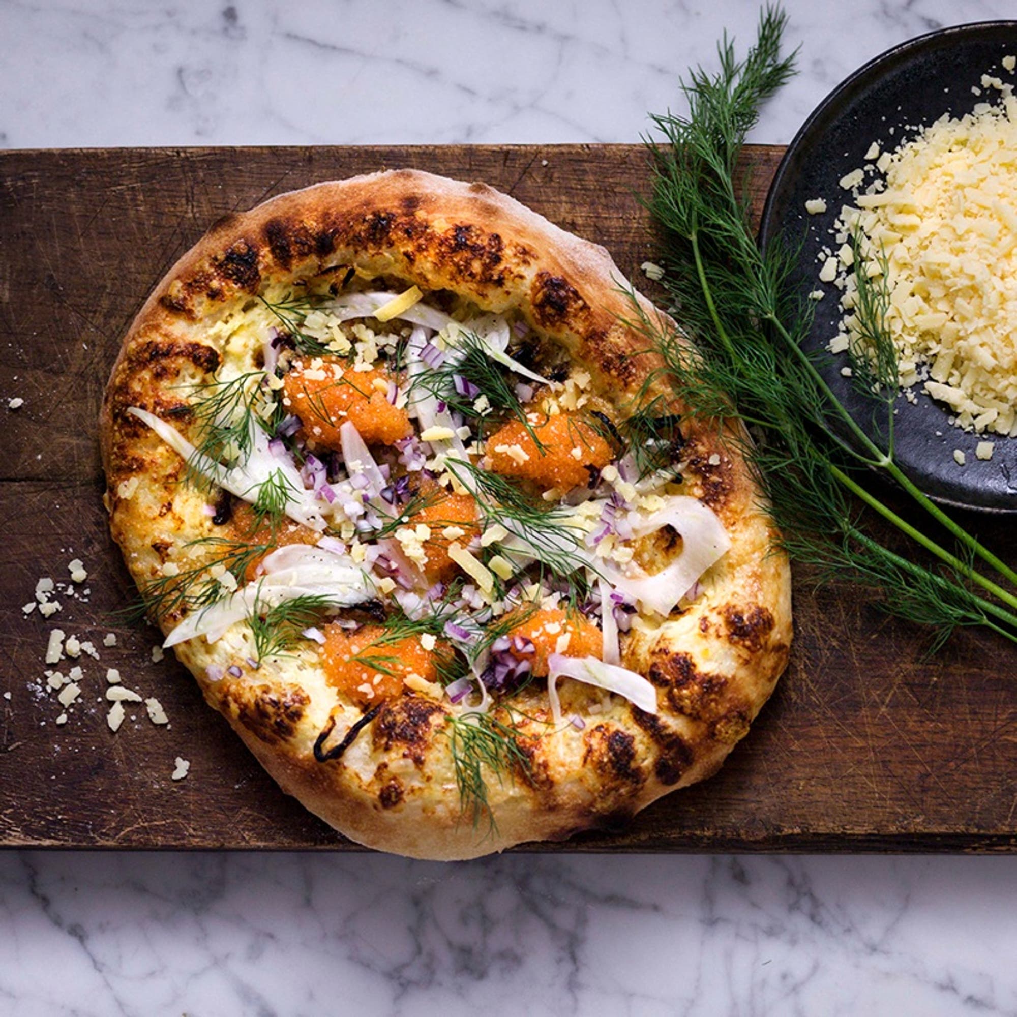 Löjromspizza med Västerbottensost®