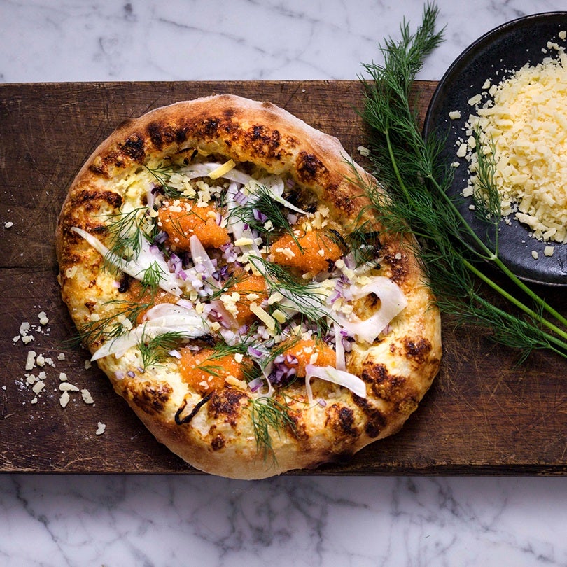 Löjromspizza med Västerbottensost®