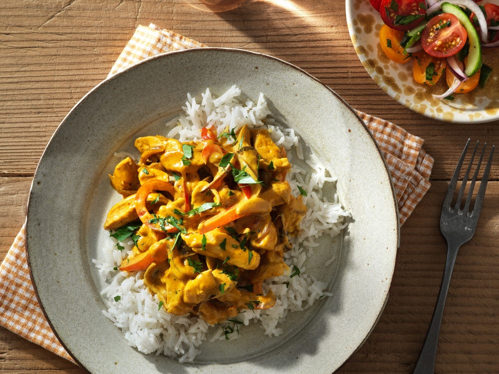 Currykyckling med ris