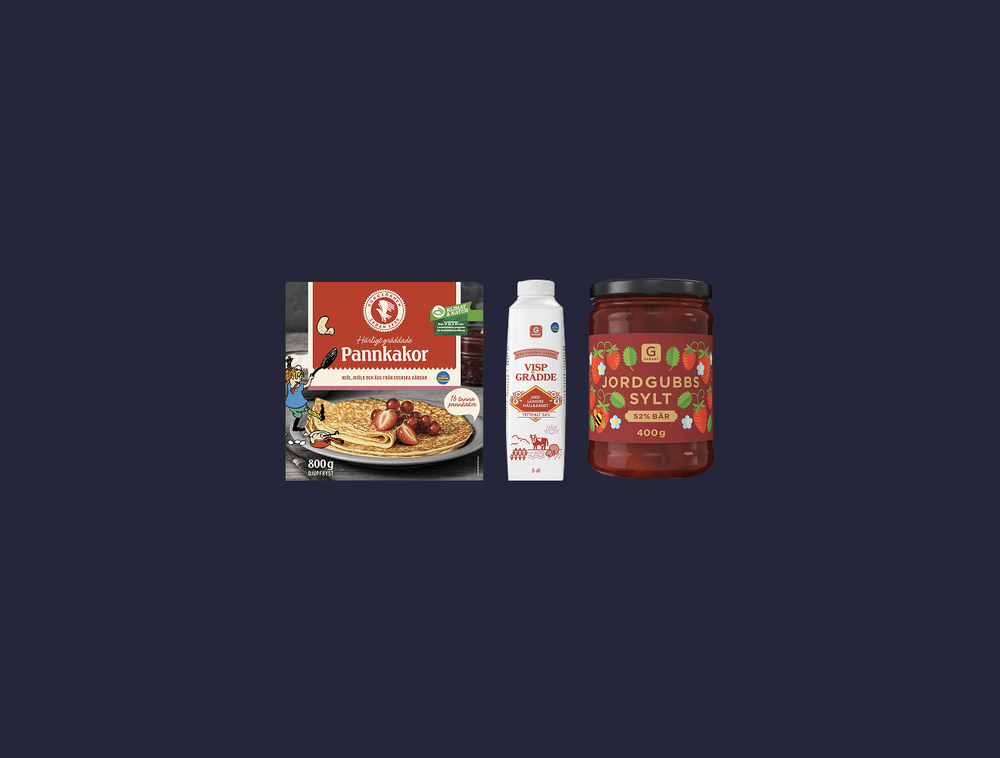 Färdigpreppat: Pannkakor med sylt och grädde