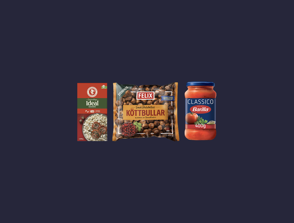 Färdigpreppat: Köttbullar med makaroner