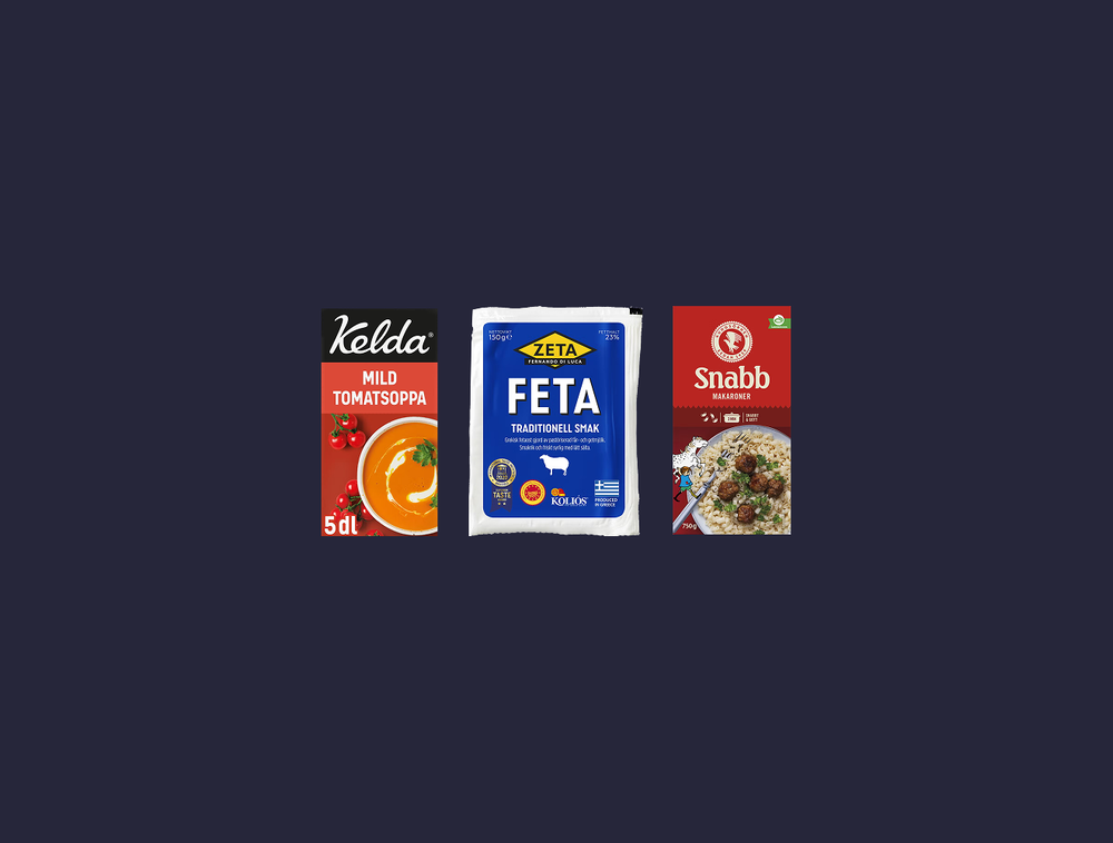 Färdigpreppat: Tomatsoppa med makaroner och fetaost