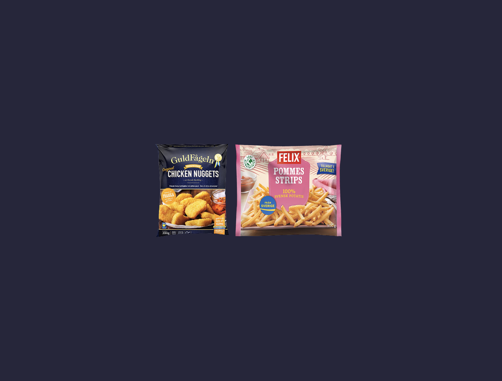 Färdigpreppat: Chicken nuggets och pommes