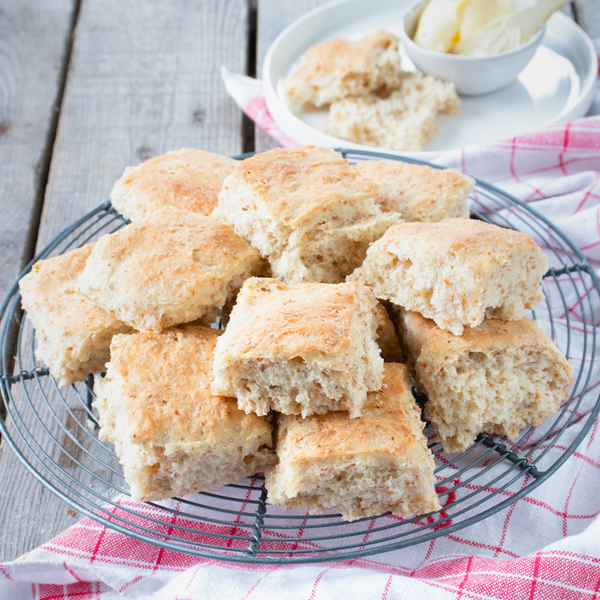 Enkla grahamsrutor i långpanna