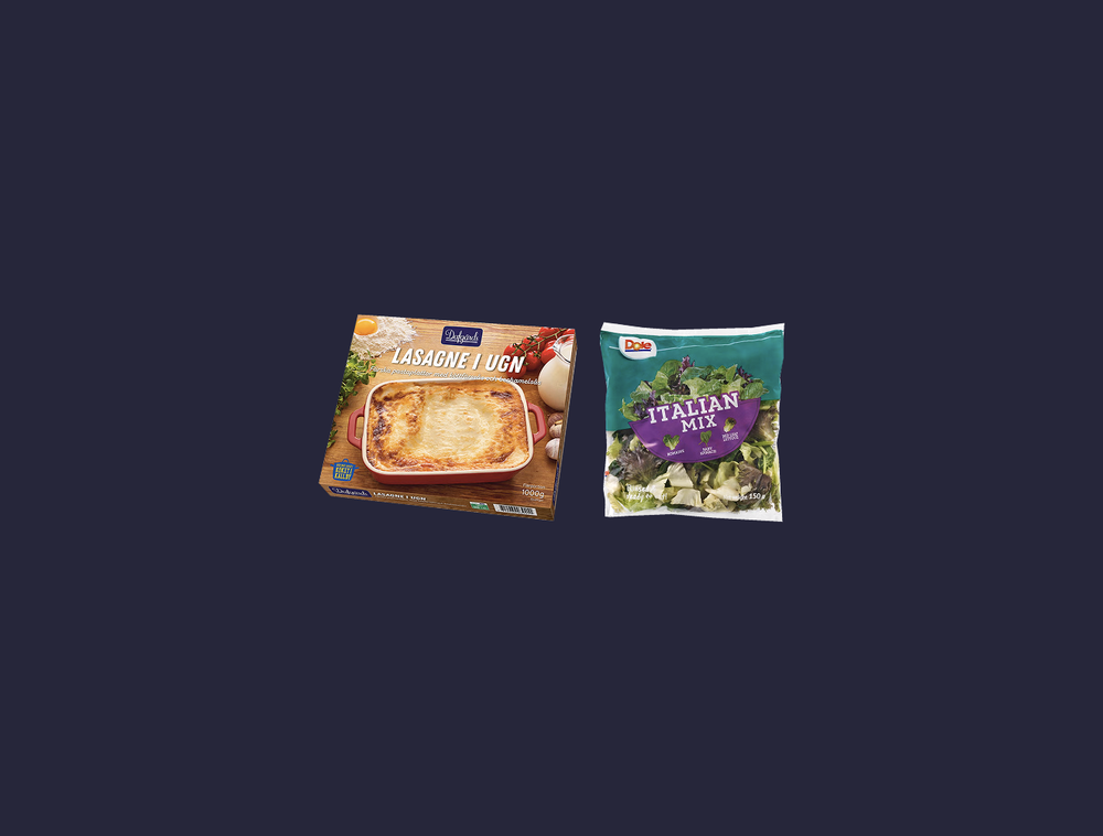 Färdigpreppat: Lasagne med sallad