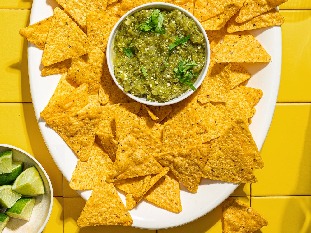 Tomatillosalsa med tortillachips