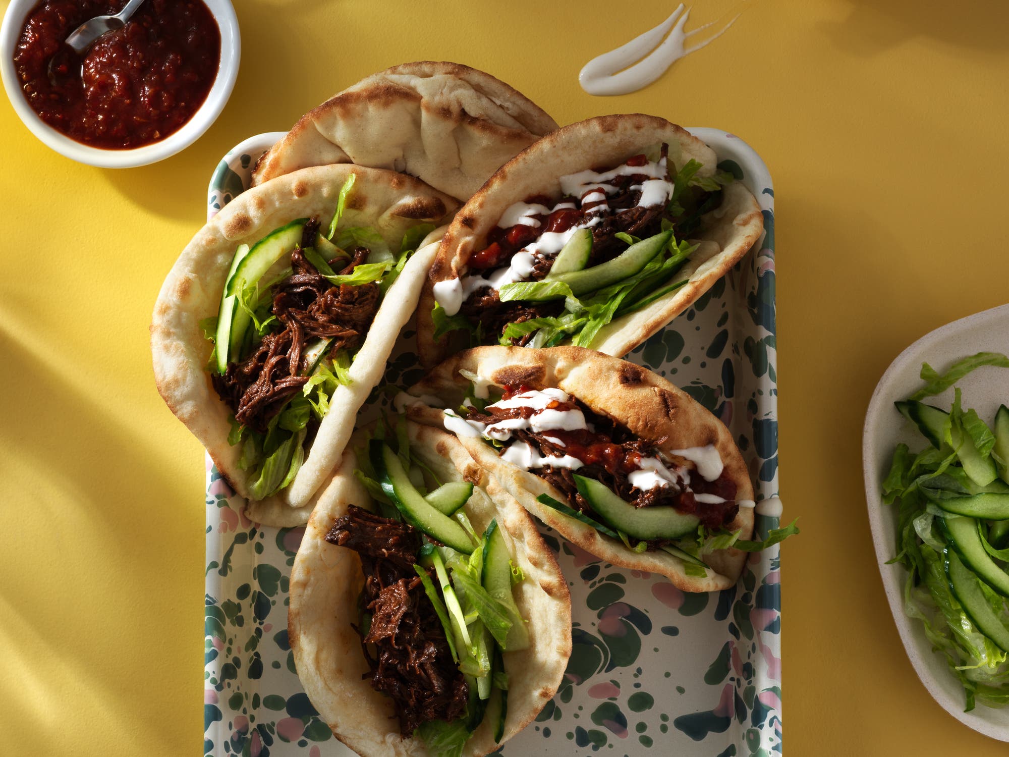 Pulled beef i pocket wrap