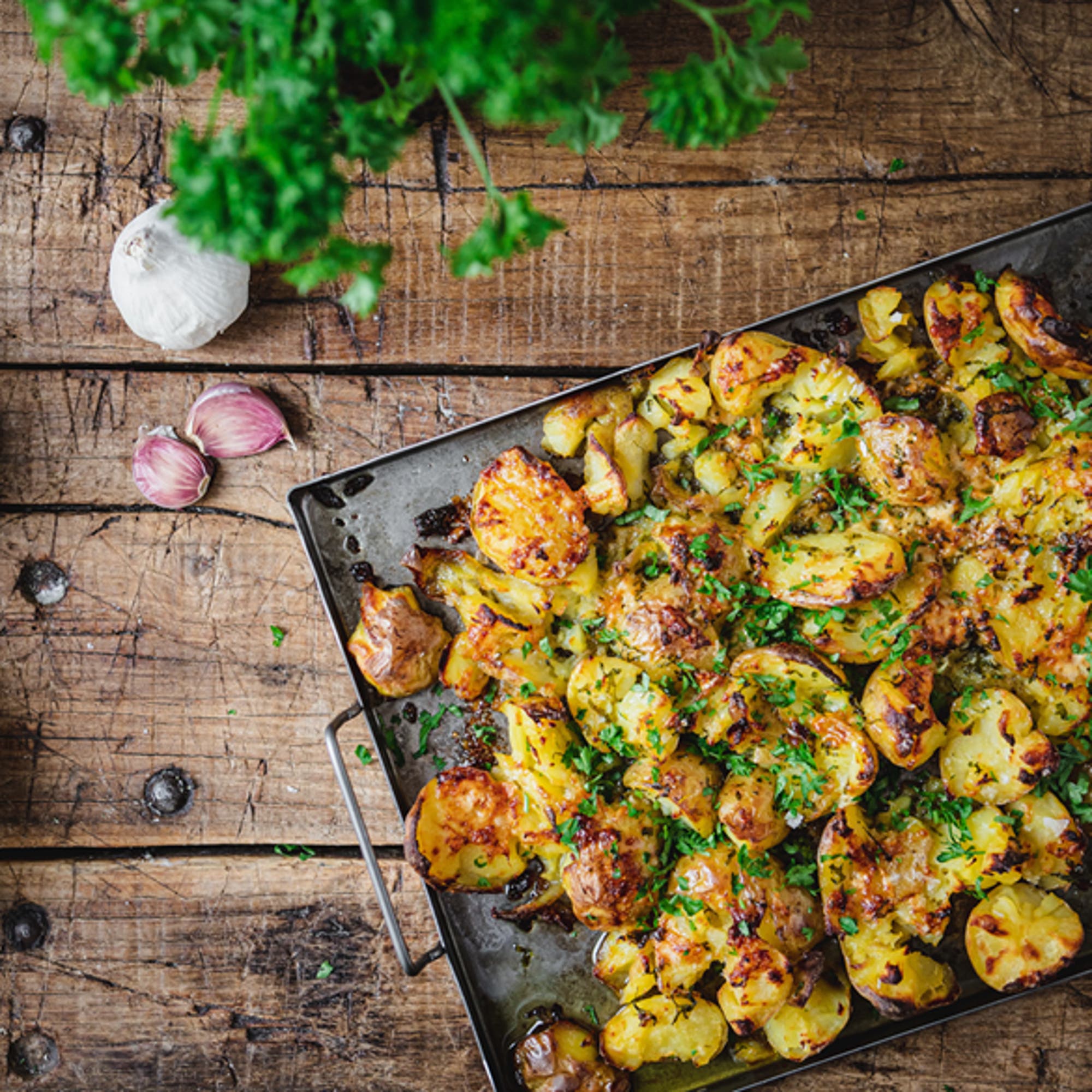 Krossad potatis i ugn med Västerbottensost®