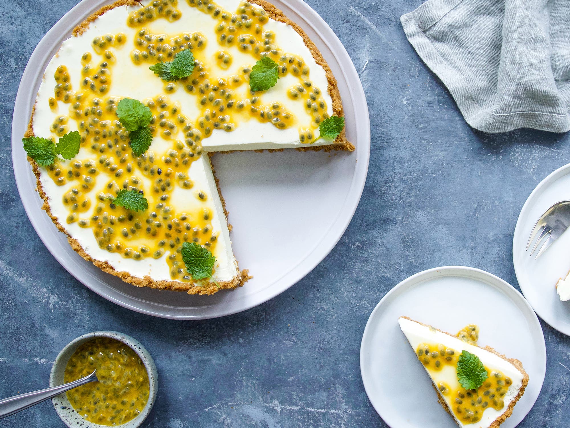 No bake cheesecake med passionsfrukt